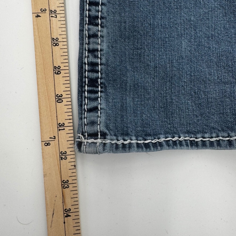 Vigoss‎ Chelsea Slim Boot Jeans Blue Contrast Stitch Bling Size 15/16 L35 (L32) - Picture 5 of 16